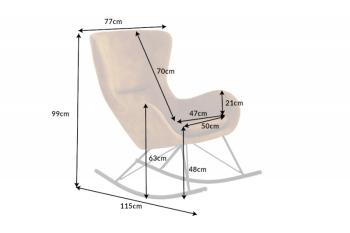 schommel fauteuil geel