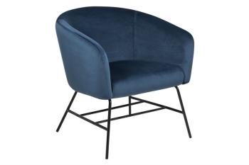 fauteuil blauw velours