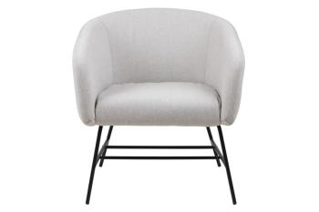 fauteuil stof licht grijs