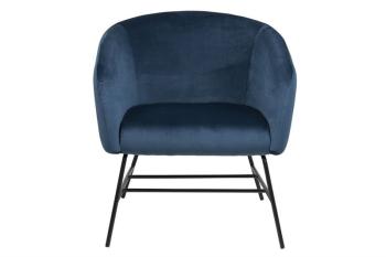fauteuil blauw velours