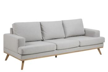 2-zits bankstel grijs fluweel 165 cm