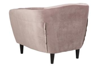 fauteuil velours rose