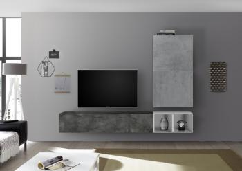 strakke wandcombinatie oxide grijs betonlook