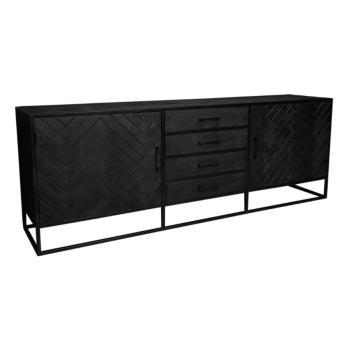 zwart mango dressoir 210 cm