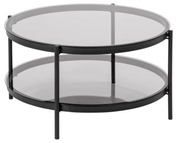 ronde salontafel smoked glas 79 cm