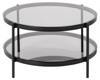 ronde salontafel smoked glas 79 cm