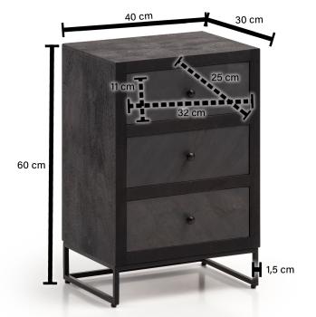 hoog boxspring nachtkastje zwart