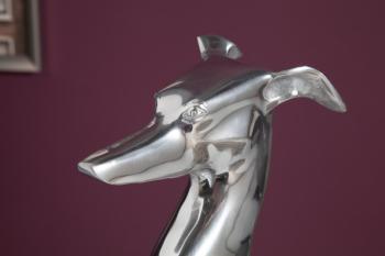 windhond decoratie beeld zilver