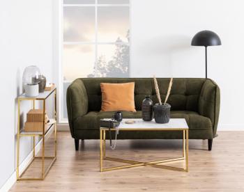 salontafel goud wit marmerlook 90 cm