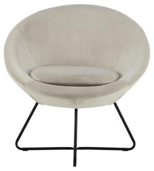 trendy fauteuil beige fluweel