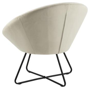 trendy fauteuil beige fluweel