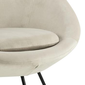 trendy fauteuil beige fluweel