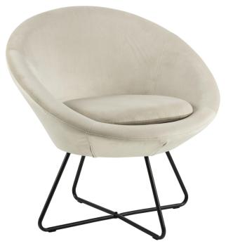 trendy fauteuil beige fluweel
