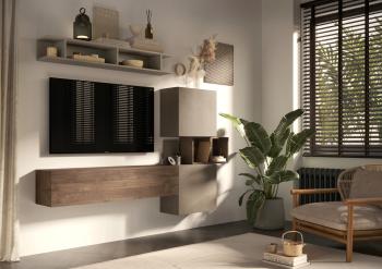 5-delige wandmeubel combinatie argilla mercure eiken