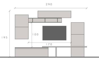 wandmeubel 9-delig argilla brons eiken mercure