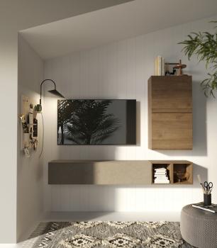 wandmeubel zwevend argilla mercure eiken 193 cm