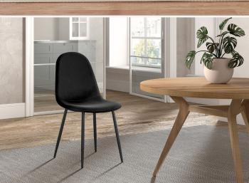 moderne stoel zwart fluweel