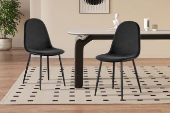 moderne stoel zwart fluweel