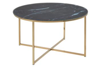 ronde salontafel zwart goud -80 cm 