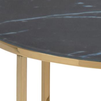 ronde salontafel zwart goud -80 cm 