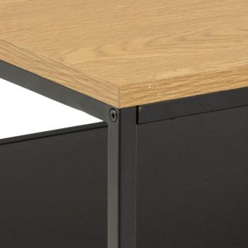 Gina hoektafel eiken metaal 55 cm