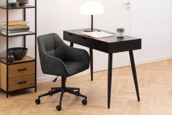 Bureaustoel antraciet vintage