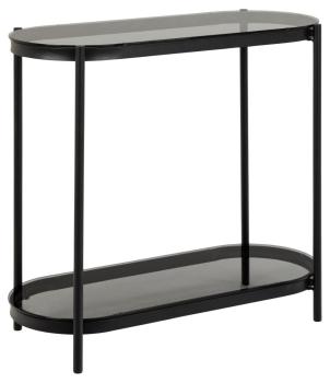 Console tafel smoked glas metaal