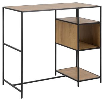 bartafel eiken met opbergvakken 120 cm