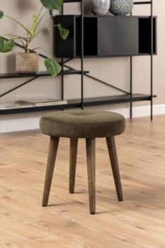 Hocker beige houten poten
