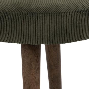 Hocker beige houten poten