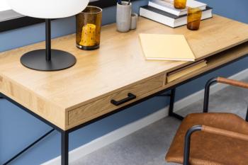 Bureau eikenlook met lade 140 cm