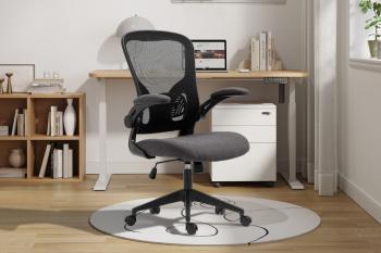 bureau stoel grijs zwart onderstel