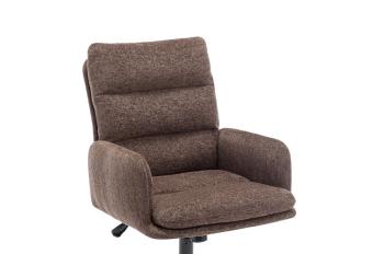 Bureaustoel bruin stoffen bekleding