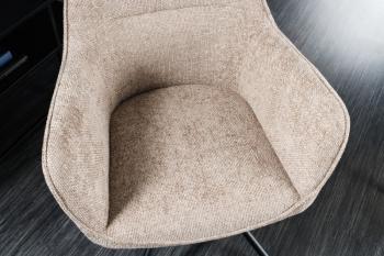 draaibare stoel beige stof