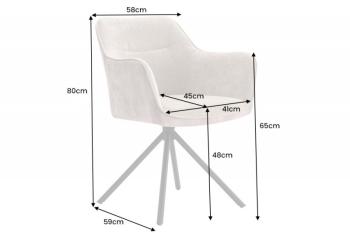 draaibare stoel beige stof