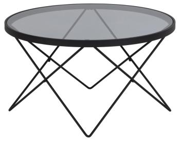 ronde salontafel smoked glas 80 cm