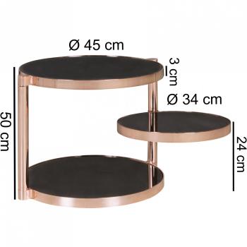 ronde salontafel koper