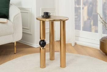 bijzettafel abstract marshal goud zwart 37 cm