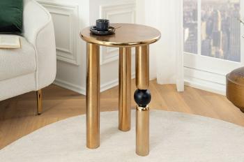 bijzettafel abstract marshal goud zwart 37 cm