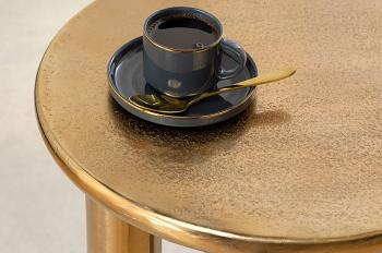 bijzettafel abstract marshal goud zwart 37 cm