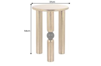 bijzettafel abstract marshal goud zwart 37 cm