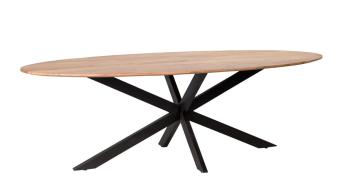 Ovale tafel naturel acaciahout 210 cm
