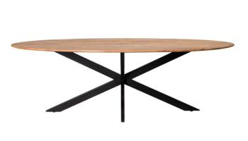 Ovale tafel naturel acaciahout 210 cm
