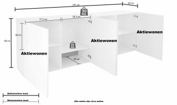 miro dressoir 4 drs antraciet