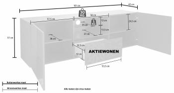 Miro tv meubel wit 181 cm