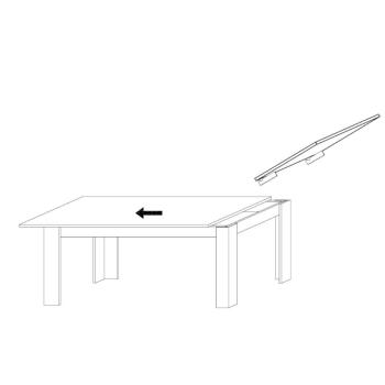 eettafel hoogglans 137 cm uitschuifbaar