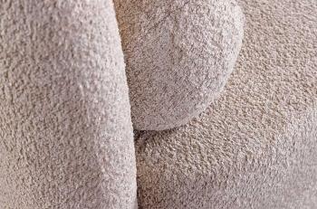 bankstel bouclé beige 3-zits 198 cm