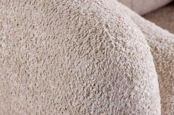 bankstel bouclé beige 3-zits 198 cm