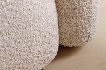 bankstel bouclé beige 3-zits 198 cm