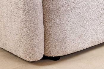 bankstel bouclé beige 3-zits 198 cm